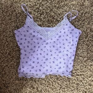 Hollister purple cropped tank